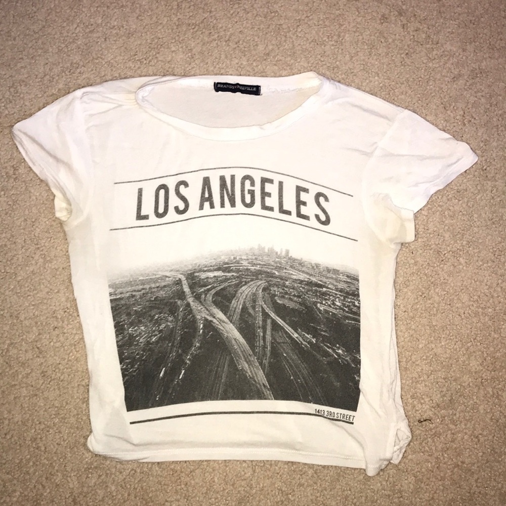 black and white LA top